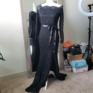 Audrey Glitter Lace Mermaid Dress